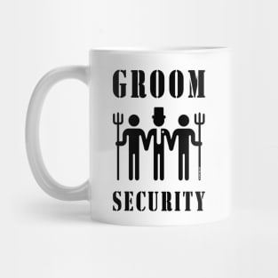 Groom Security (Bachelor Party / Stag Night / Black) Mug